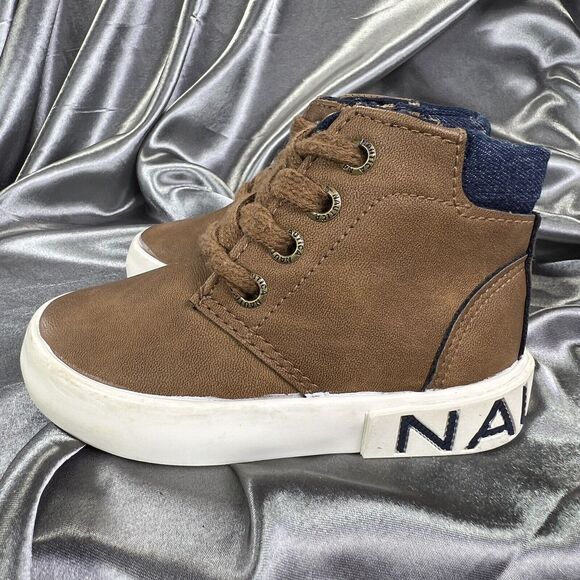 Nautica Palar Toddler’s 5 Chukka Boots  Dress Lace Up Zipper Ankle Tan Fall - Picture 7 of 16